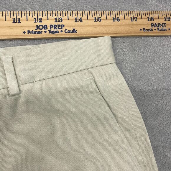 Perry Ellis Pants Mens 32x32 Beige Straight Leg Cotton Lyocell Flat Front Casual - Picture 2 of 8